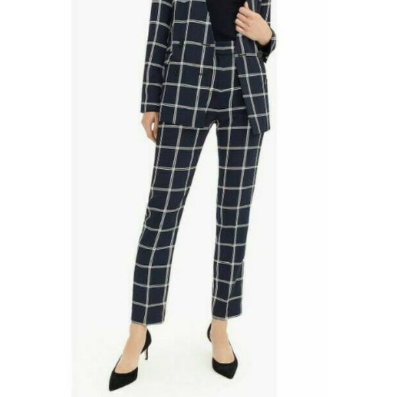 J. Crew Pants - NWT J CREW French Windowpane 365 Crepe Pants 12